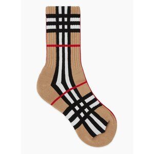 Burberry Check-Print Ankle Sports Socks Archive Beige M 8039283